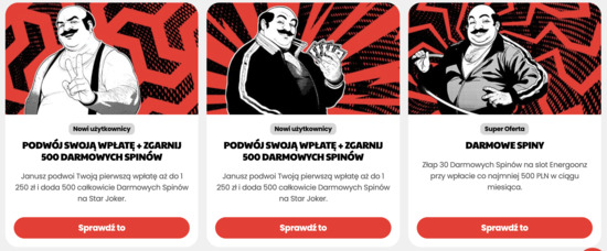 Janusz Casino - promocje w kasynie